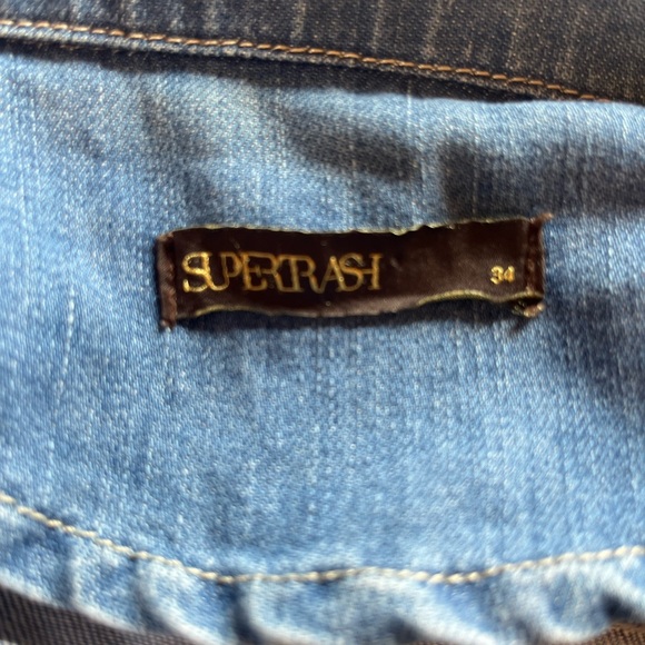 SUPERTRASH Medium Wash Denim Jacket, Size 34, EUC Streetwear - Picture 3 of 12